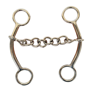Bar H Equine Western Horse 5 In Mouthpiece Chain Curb Bit Stainless Steel